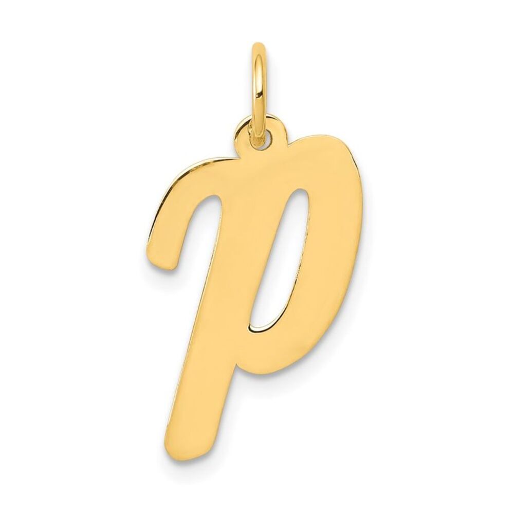 Kazi Luxury 14k Yellow Gold Large Script Letter P… - image 1